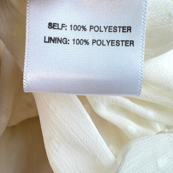 Rose + Olive Womens Swiss Dot Blouse Tank Set Size 3X Minimal Pleated Cream - Picture 6 of 8